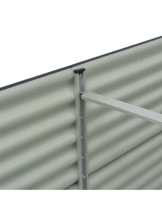 Vyvýšený záhon 320 x 80 x 81 cm pozinkovaná ocel šedý