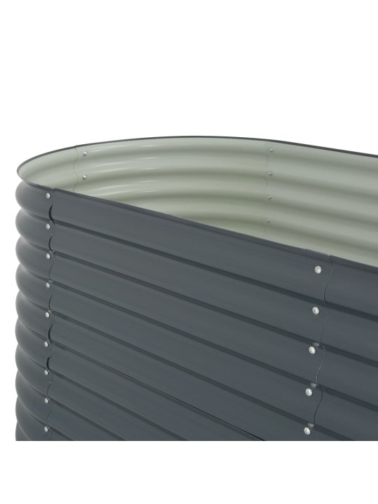 Vyvýšený záhon 240 x 80 x 81 cm pozinkovaná ocel šedý