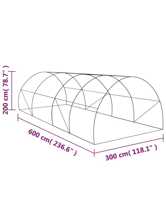 Fóliovník 18 m² 600 x 300 x 200 cm