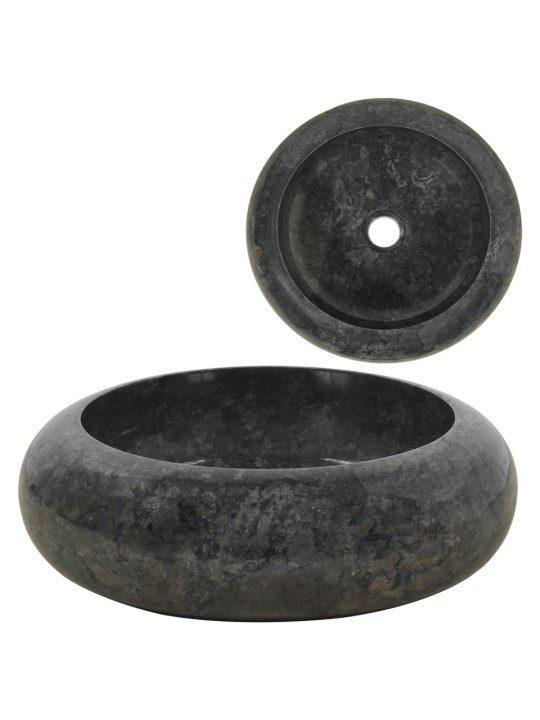 Umyvadlo 40 x 12 cm mramor černé