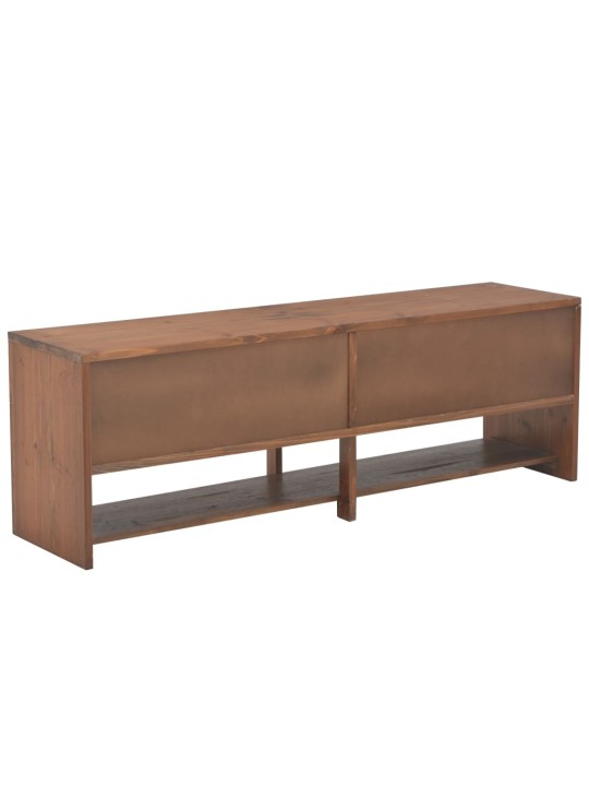 TV stolek se 4 zásuvkami 120 x 30 x 40 cm masivní jedlové dřevo