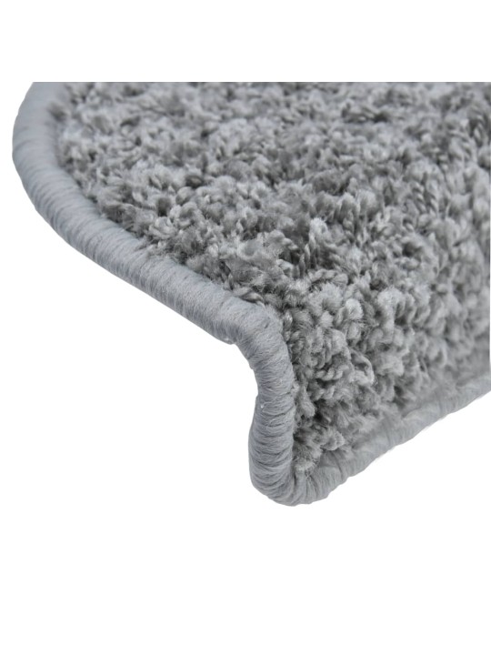 Nášlapy na schody 15 ks šedé 56x17x3 cm