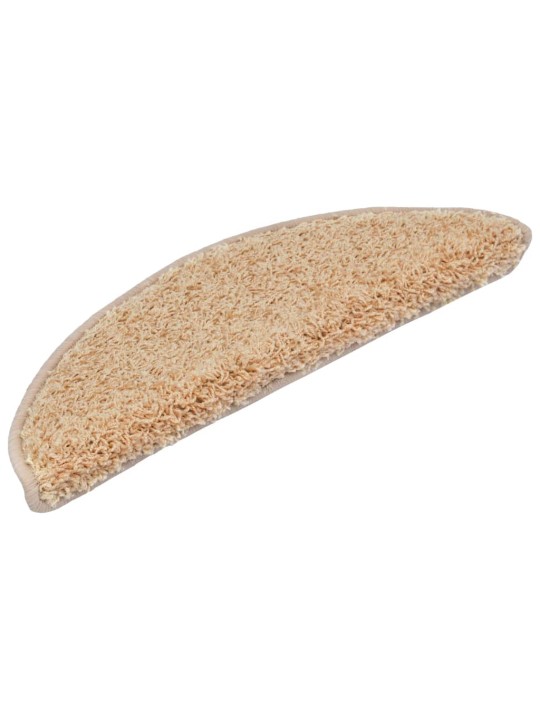 Nášlapy na schody 15 ks krémové 56x17x3 cm