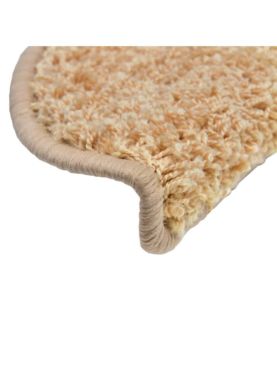 Nášlapy na schody 15 ks krémové 56x17x3 cm