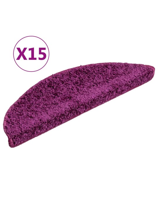Nášlapy na schody 15 ks fialové 56x17x3 cm
