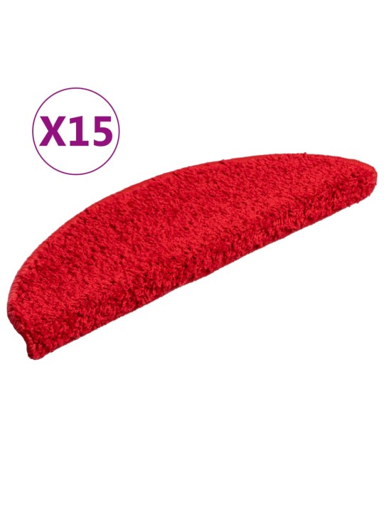 Nášlapy na schody 15 ks červené 56x17x3 cm