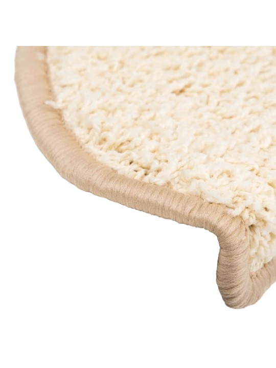 Nášlapy na schody 15 ks krémové 65x21x4 cm
