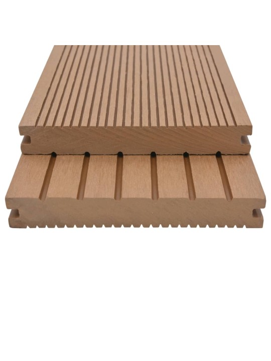 Wpc plná terasová prkna a příslušenství 10 m² 2,2 m teak
