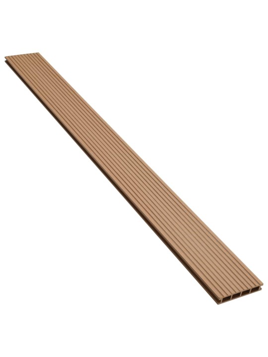 Wpc dutá terasová prkna a příslušenství 30 m² 2,2 m teak