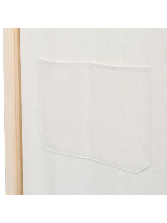 4dílný paraván krémový 160 x 170 x 4 cm textil