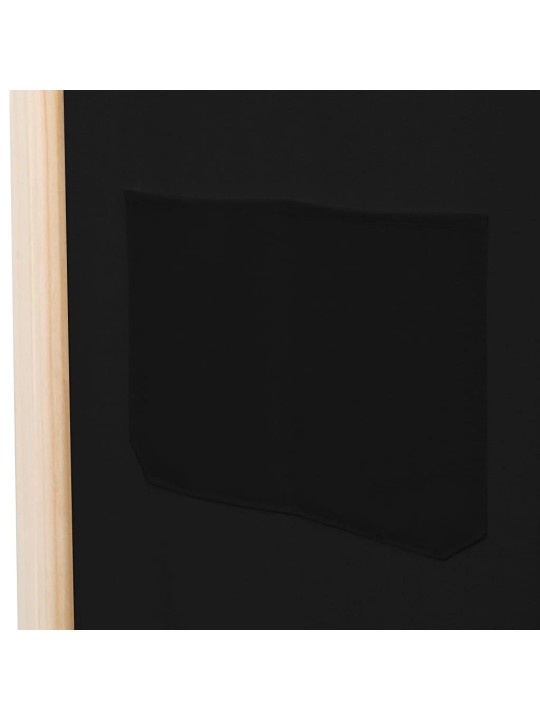 4dílný paraván černý 160 x 170 x 4 cm textil