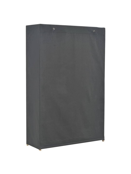 Šatní skříň se 3 policemi šedá 110 x 40 x 170 cm textil
