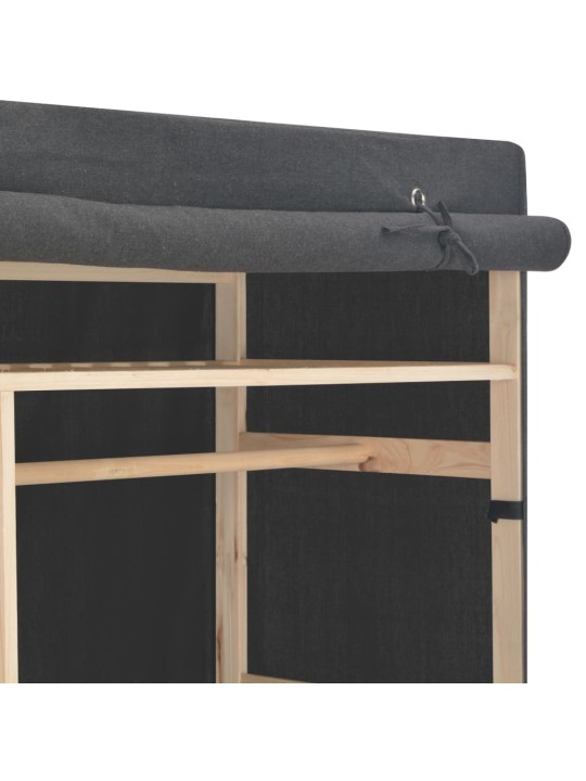 Šatní skříň šedá 110 x 40 x 170 cm textil