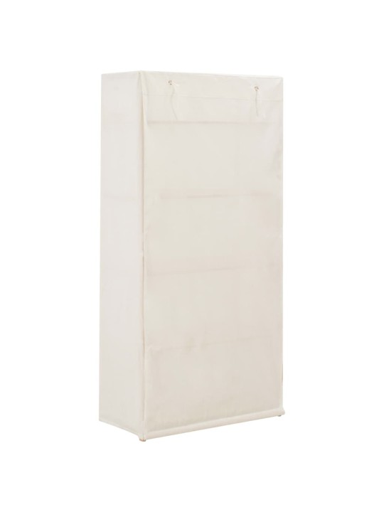 Skříň bílá 79 x 40 x 170 textil