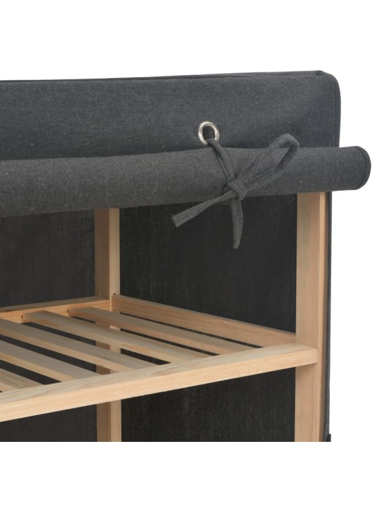 Šatní skříň šedá 135 x 40 x 170 cm textil