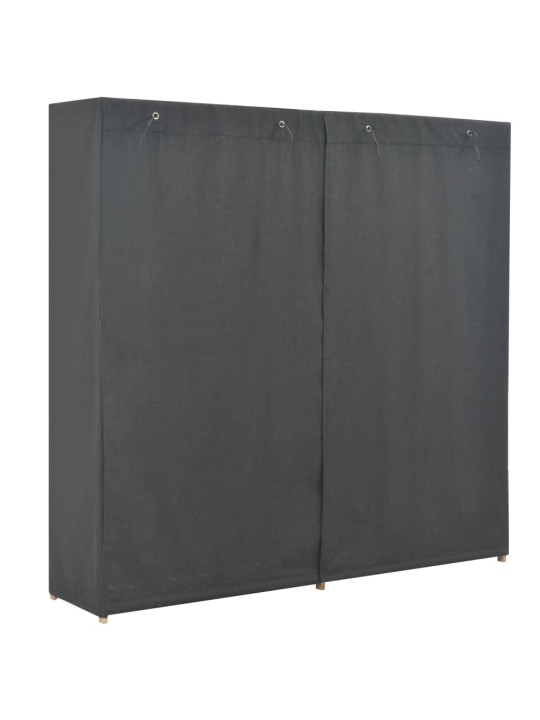 Šatní skříň šedá 200 x 40 x 170 cm textil