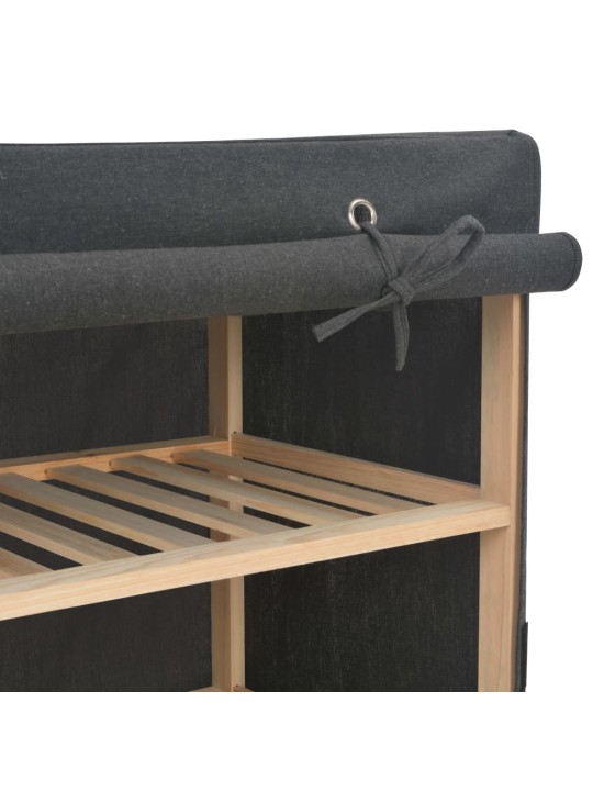 Šatní skříň šedá 200 x 40 x 170 cm textil