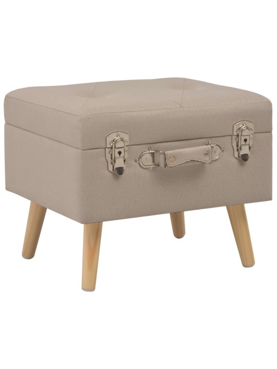 Stolička s úložným prostorem 40 cm béžová textil