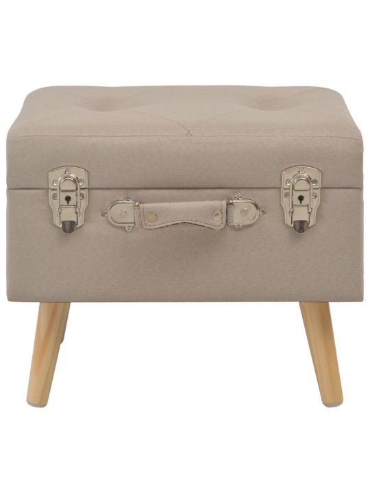 Stolička s úložným prostorem 40 cm béžová textil