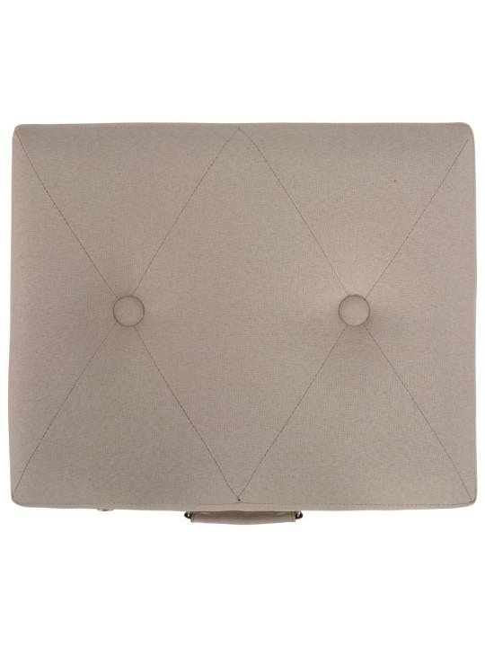 Stolička s úložným prostorem 40 cm béžová textil