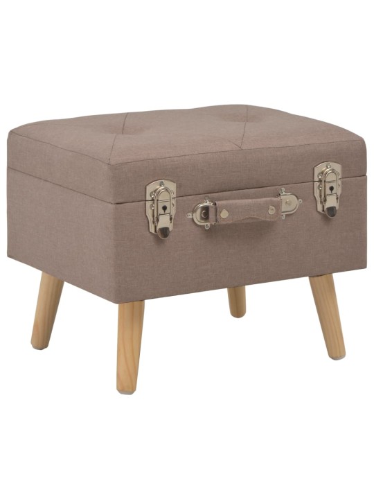 Stolička s úložným prostorem 40 cm hnědá textil