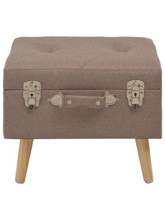 Stolička s úložným prostorem 40 cm hnědá textil