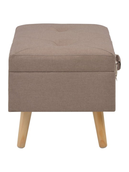 Stolička s úložným prostorem 40 cm hnědá textil