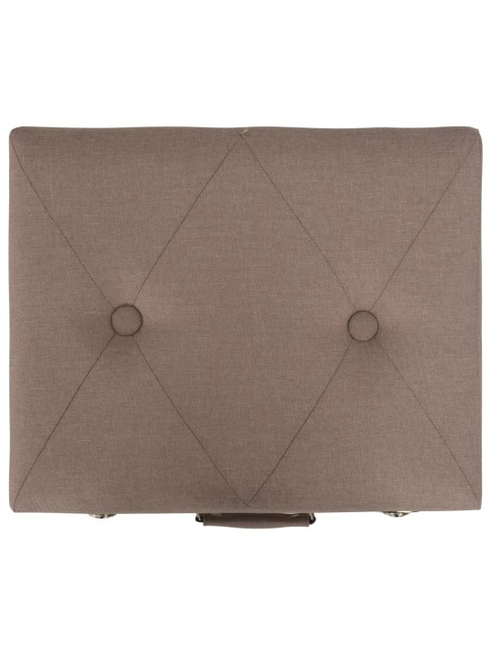 Stolička s úložným prostorem 40 cm hnědá textil