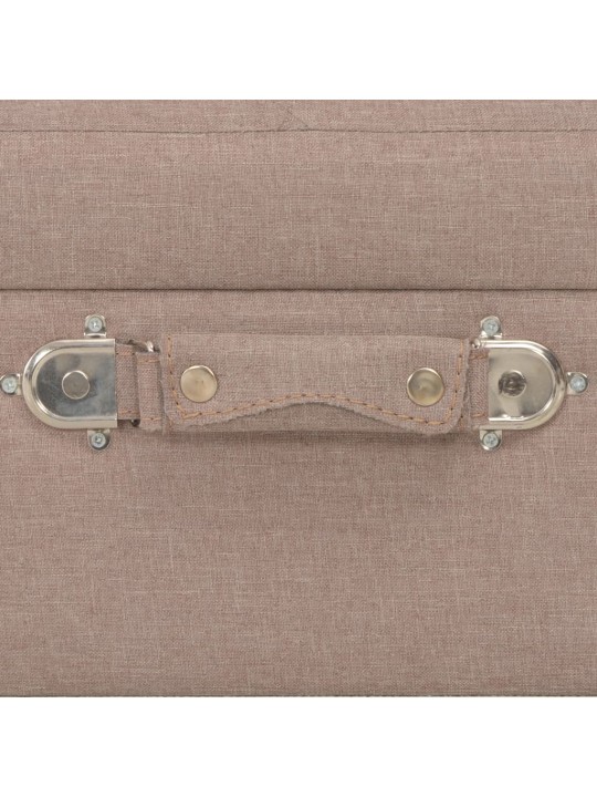 Stolička s úložným prostorem 40 cm hnědá textil