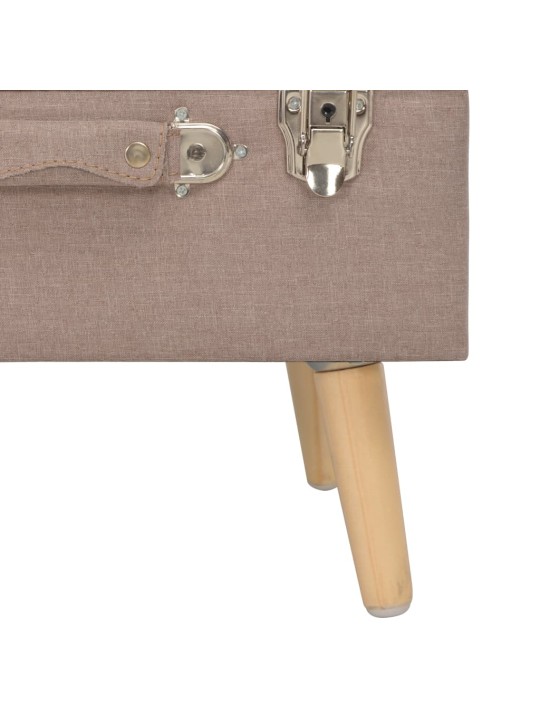 Stolička s úložným prostorem 40 cm hnědá textil