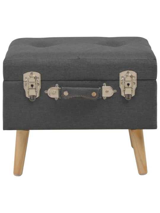Stolička s úložným prostorem 40 cm tmavě šedá textil