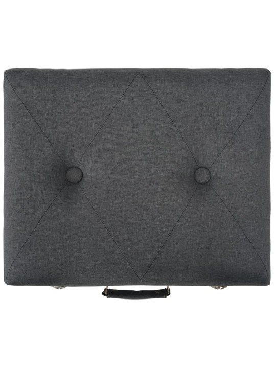 Stolička s úložným prostorem 40 cm tmavě šedá textil