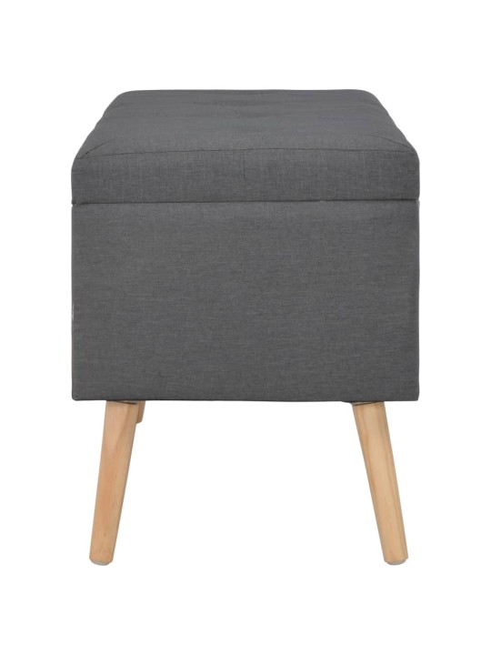 Stoličky s úložným prostorem 3 ks tmavě šedé textil