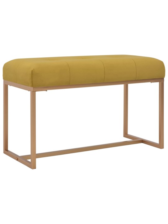 Lavice 80 cm hořčicová sametová