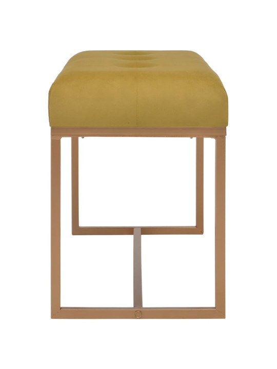 Lavice 80 cm hořčicová sametová