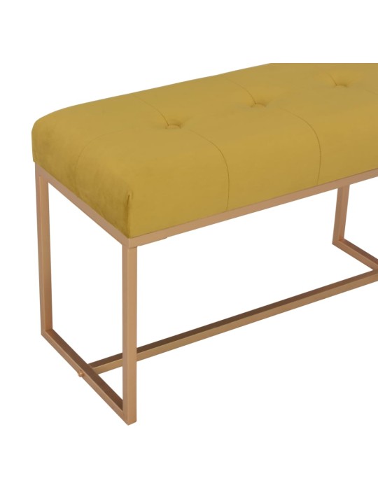 Lavice 80 cm hořčicová sametová