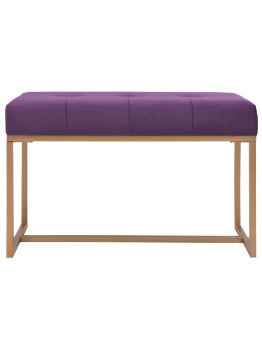 Lavice 80 cm fialová sametová