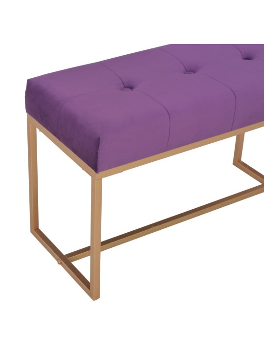 Lavice 80 cm fialová sametová