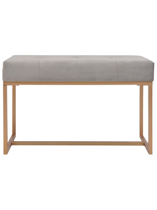 Lavice 80 cm šedá sametová