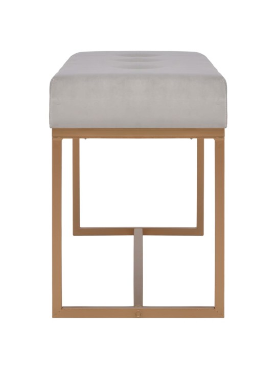 Lavice 80 cm šedá sametová
