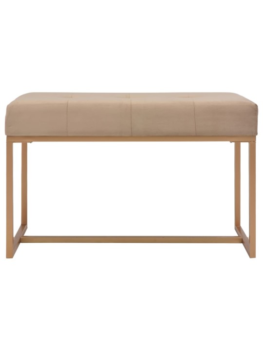 Lavice 80 cm béžová sametová
