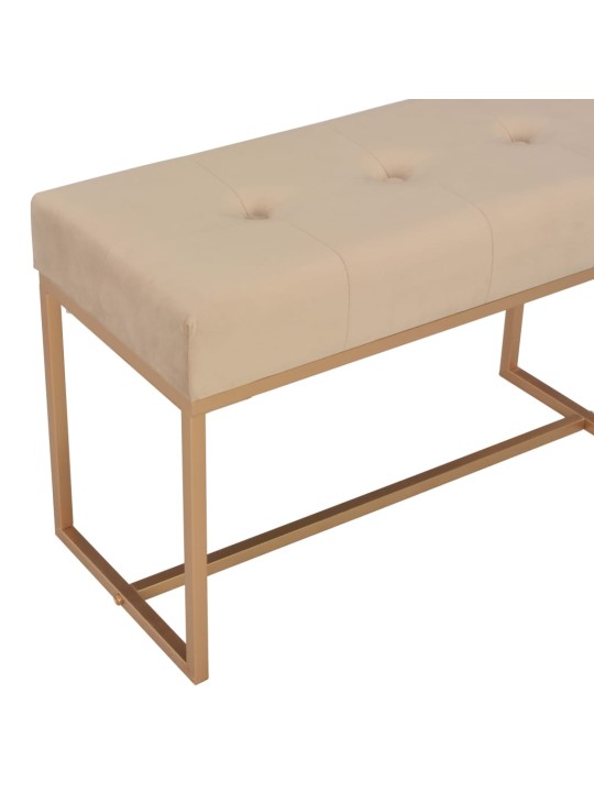Lavice 80 cm béžová sametová