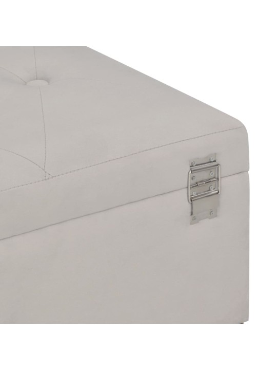 Lavice s úložným prostorem 105 cm šedá samet