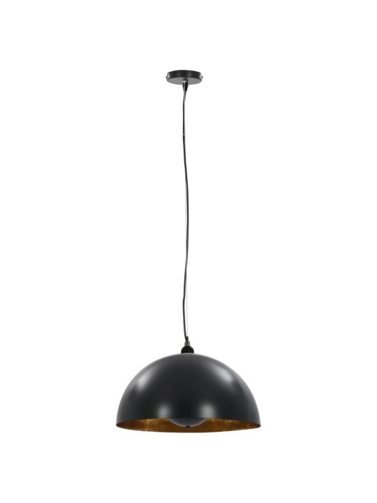Stropní svítidla 2 ks černo-zlatá polokulová 40 cm E27