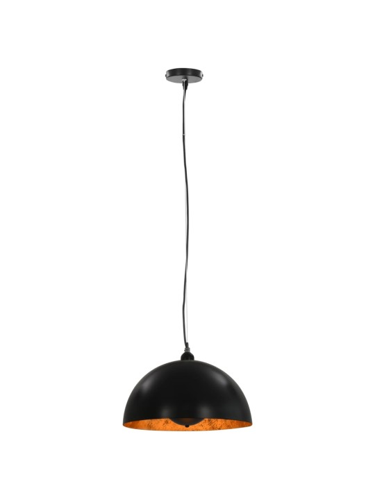 Stropní svítidla 2 ks černo-zlatá polokulová 40 cm E27