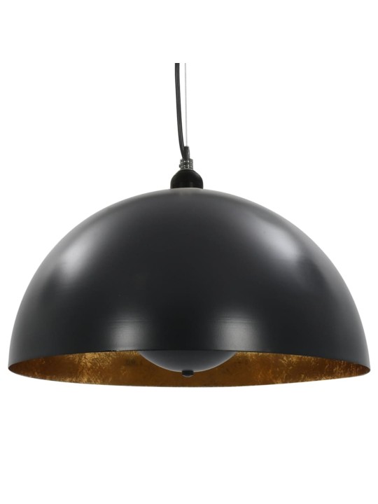 Stropní svítidla 2 ks černo-zlatá polokulová 40 cm E27