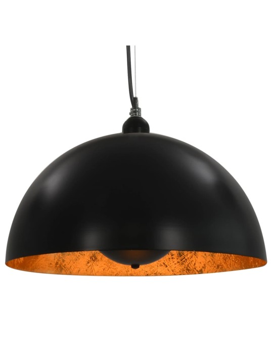 Stropní svítidla 2 ks černo-zlatá polokulová 40 cm E27