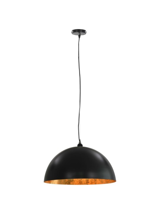 Stropní svítidla 2 ks černo-zlatá polokulová 50 cm E27