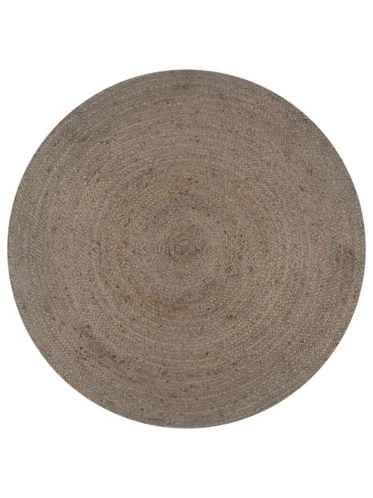 Ručně vyrobený koberec z juty kulatý 90 cm šedý