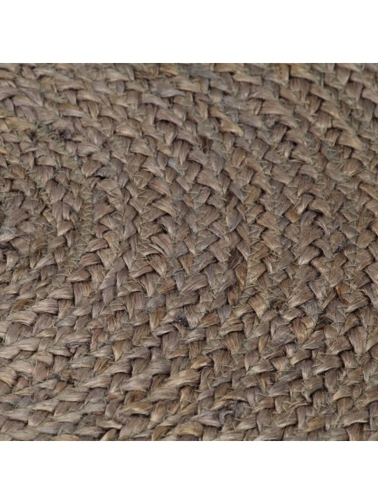Ručně vyrobený koberec z juty kulatý 90 cm šedý